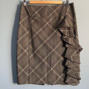 Express Design Studio - Plaid Ruffle Skirt